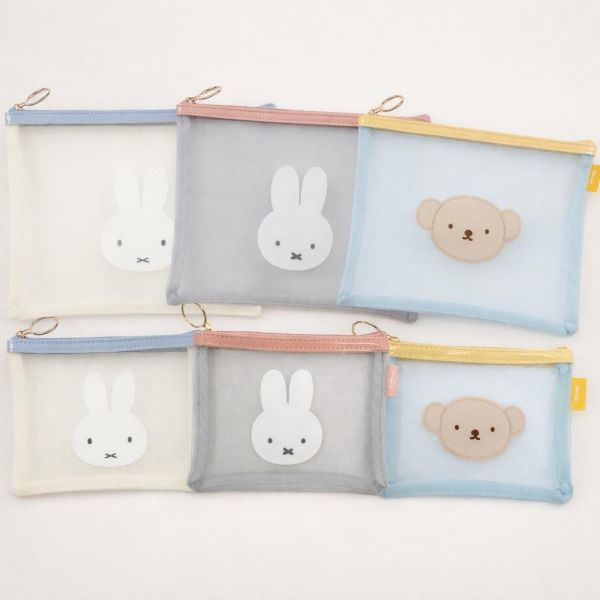 fab 米菲/boris漆皮網狀扁平收納包 