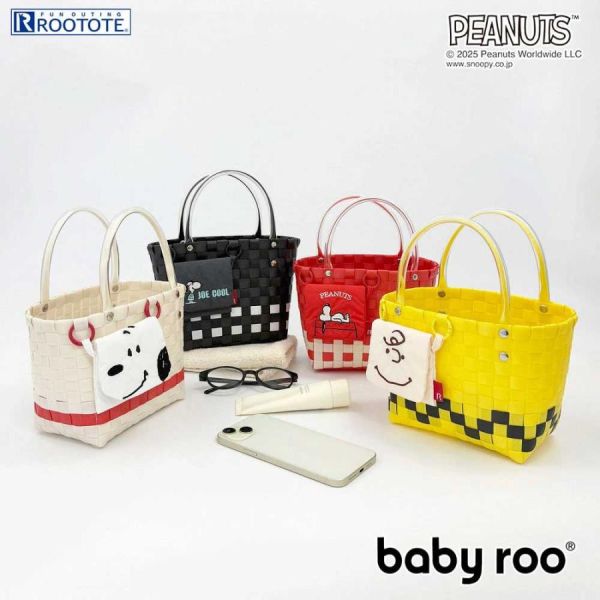Peanuts × ROOTOTE 「baby roo」系列 編織托特包 