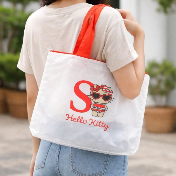 Sanrio 曬黑Kitty字母可折疊環保購物袋 