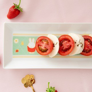 Flower miffy 米菲草莓派對燙金陶瓷長盤 