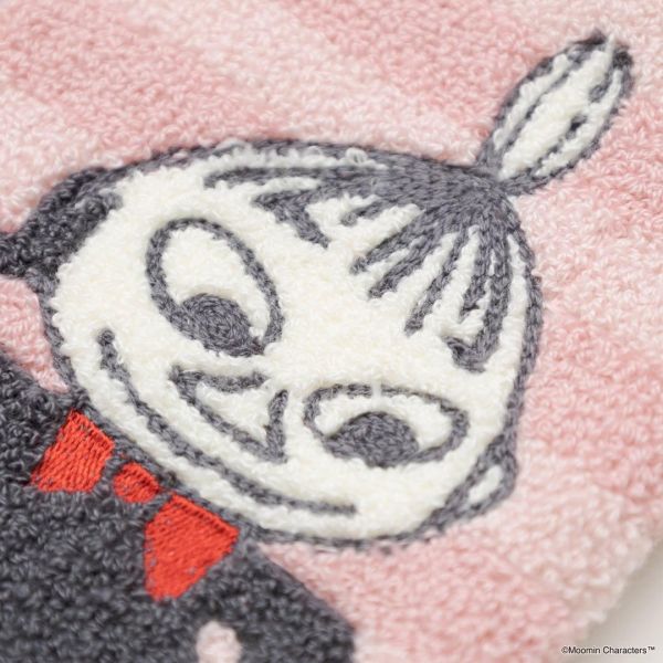 fab 嚕嚕米/溜溜單面刺繡毛絨扁平收納包 