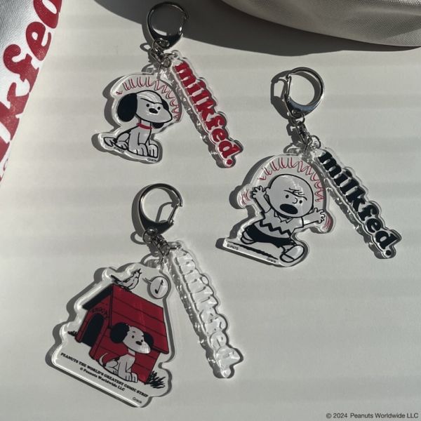 MILKFED. × Snoopy 銀座展限定 復古壓克力吊飾 