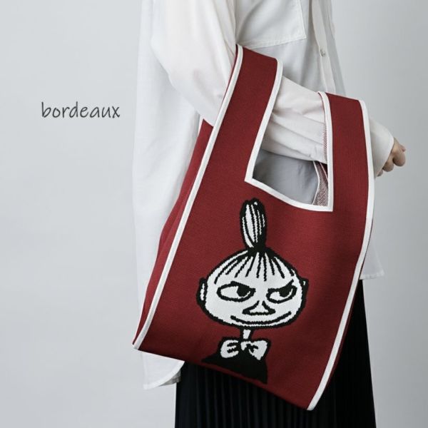 MOOMIN 可愛迷你針織手提袋/馬賽包 