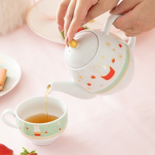 Flower miffy 米菲草莓派對燙金陶瓷茶壺 