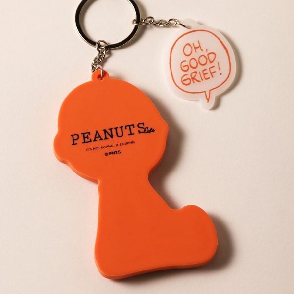 PEANUTS cafe 壓克力矽膠大鑰匙圈 