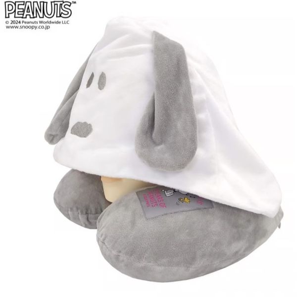 Snoopy 造型連帽頸枕 75周年限定色 