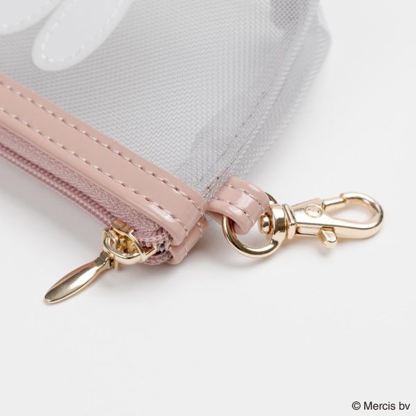 fab. 米菲/boris漆皮網狀可掛式零錢包 