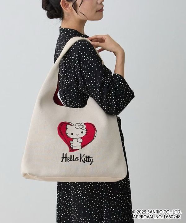 Hello Kitty 編織肩背包 