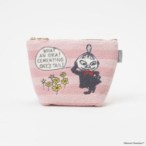 fab 嚕嚕米/溜溜單面刺繡毛絨舟型收納包 