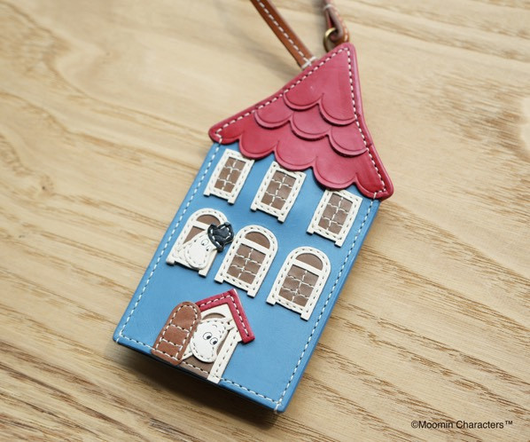 genten x Moomin 牛皮革鑰匙包 (房子) 