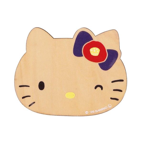 Hello Kitty 復古風木質杯墊 