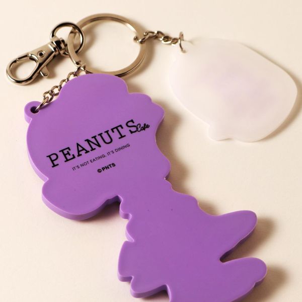 PEANUTS cafe 壓克力矽膠大鑰匙圈 