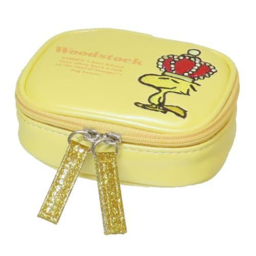 史努比 蹋客 刺繡貼鑽皮革飾品隨身包 