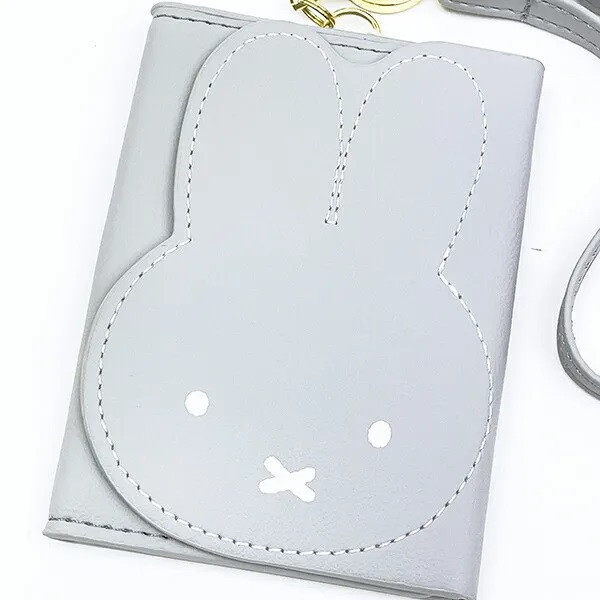 Miffy 大臉伸縮皮革票卡夾收納包 