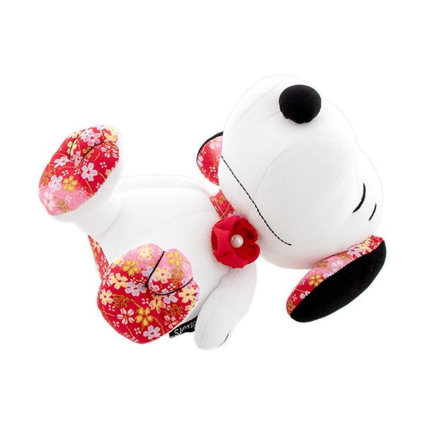 史努比茶屋 京都限定 和風小花布玩偶 
