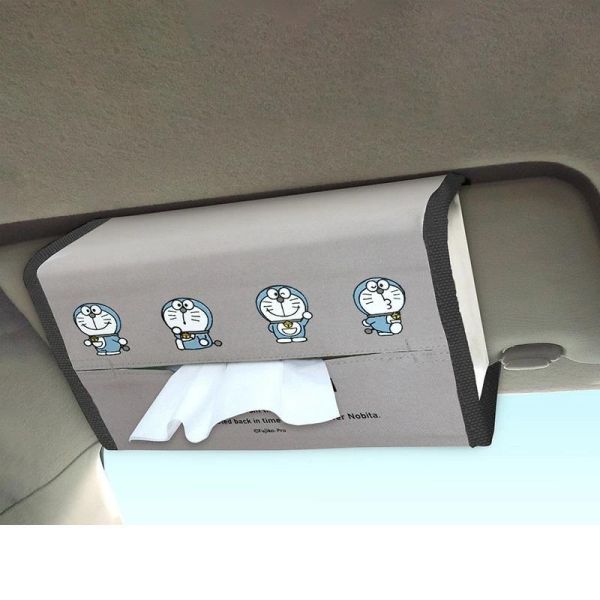 哆啦A夢車用遮陽板紙巾盒 