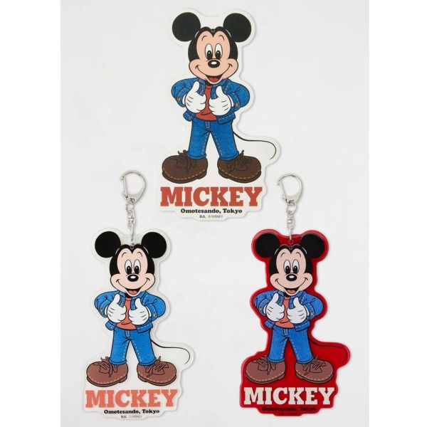 Disney SERIES CREATED by MUS 米奇牛仔絨毛吊飾/壓克力吊飾 