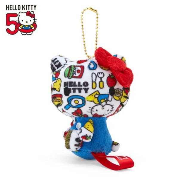 Hello Kitty 50週年 滿版花紋普普風吊飾/玩偶 