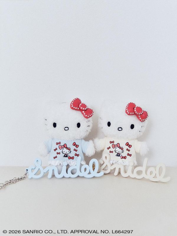 SNIDEL x Sanrio Hello Kitty 蕾絲服裝玩偶吊飾附logo 