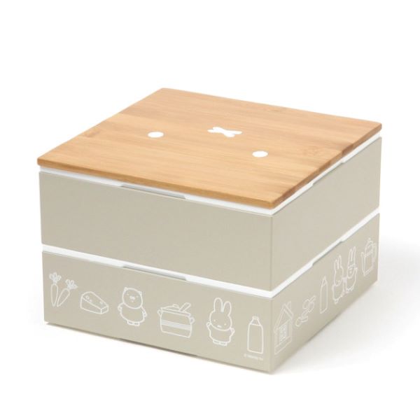 studio CLIP X Miffy 招福日式竹蓋便當盒 