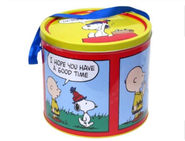 SNOOPY 史努比收納鐵桶 
