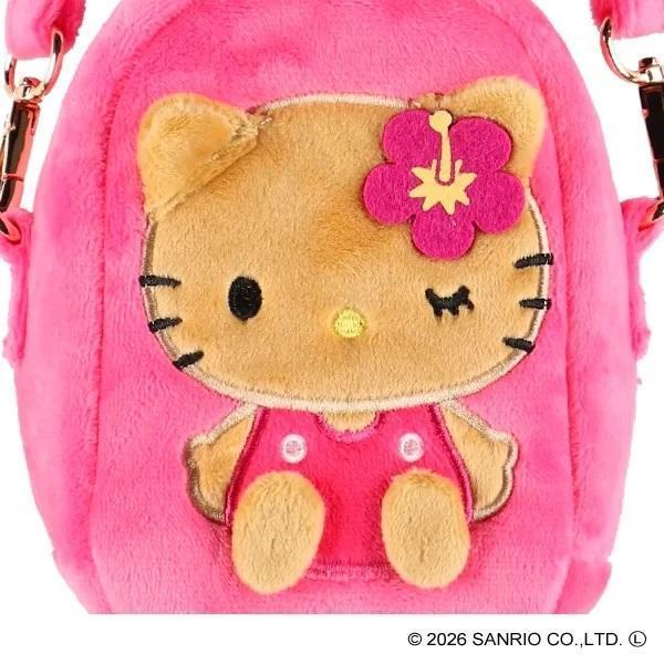 Hello Kitty 迷你絨毛透明收納包 