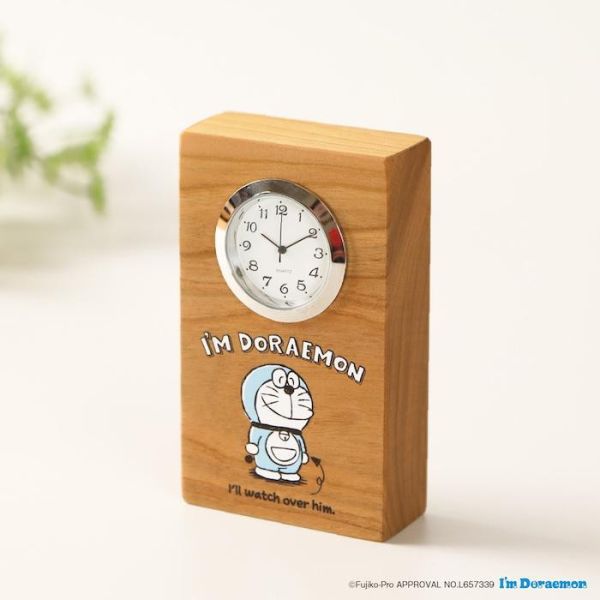 I’m Doraemon 木製桌上時鐘 日本製造 