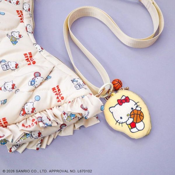 Hello Kitty 運動系列  籃球迷你收納包吊飾 
