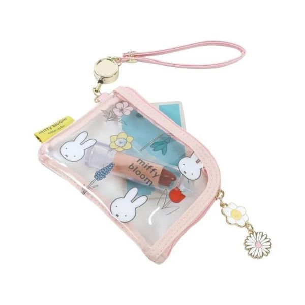 kutsuwa 米菲滿版花朵pvc透明可伸縮零錢包 