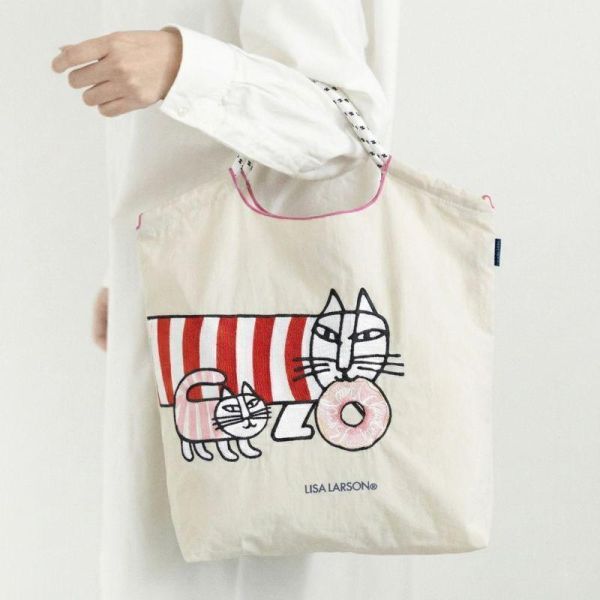 Ball & Chain × Lisa Larson 聯名款 刺繡輕量提袋 