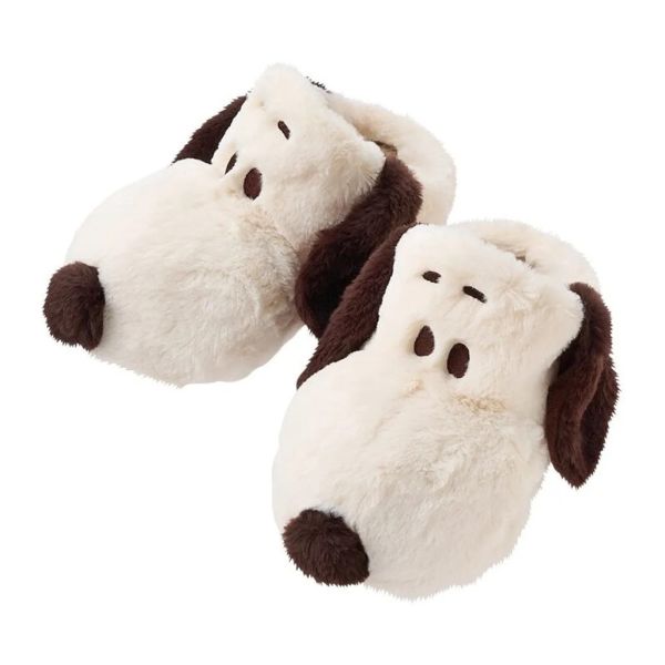 史努比大頭立體造型毛絨居家拖鞋 