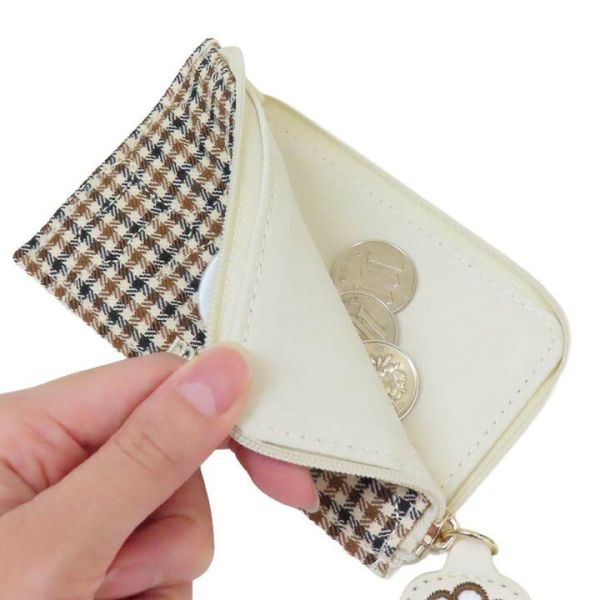 MIFFY 格紋系列 刺繡L型卡片收納夾 