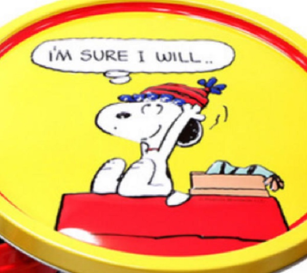 SNOOPY 史努比收納鐵桶 