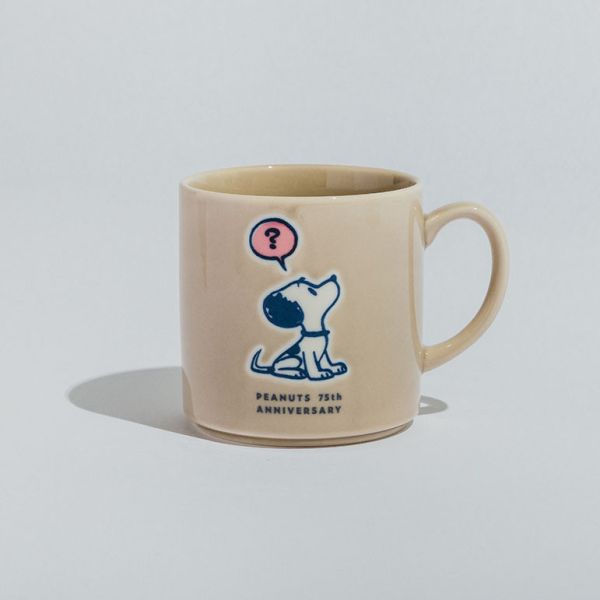 Museum 史努比75週年復古問號陶瓷馬克杯(咖) 