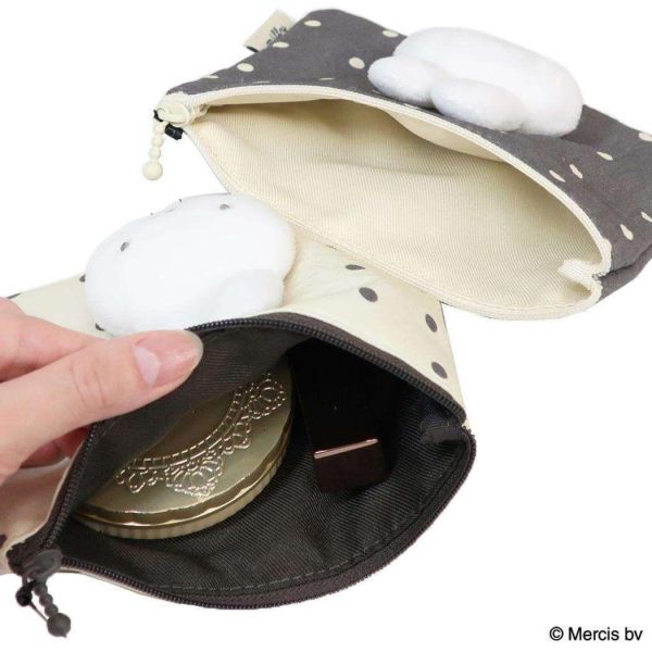 Fab 米菲大頭玩偶點點扁平收納包 