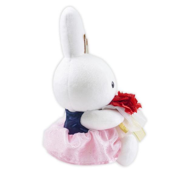 miffy style 米菲皇冠玫瑰花束洋裝毛絨玩偶 