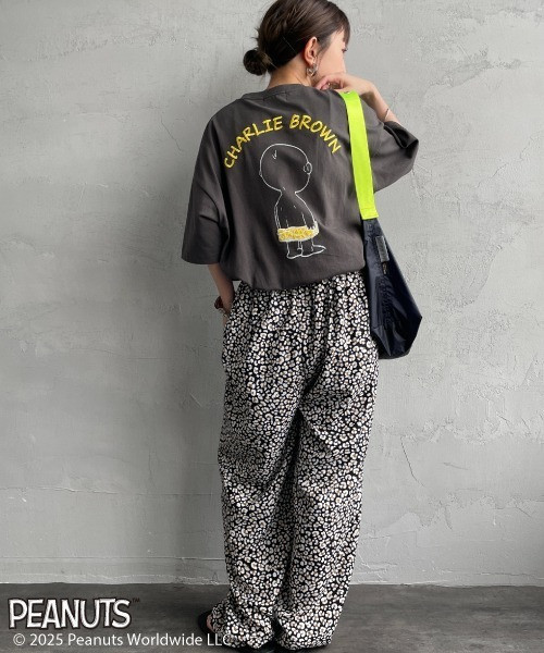 PEANUTS x JEANS FACTORY 特別訂製 查理布朗刺繡T恤 (灰款) 