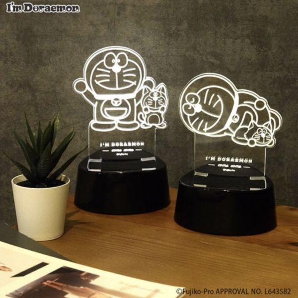 Flowering X I'm Doraemon 聲音感應 壓克力LED夜燈/擺飾 