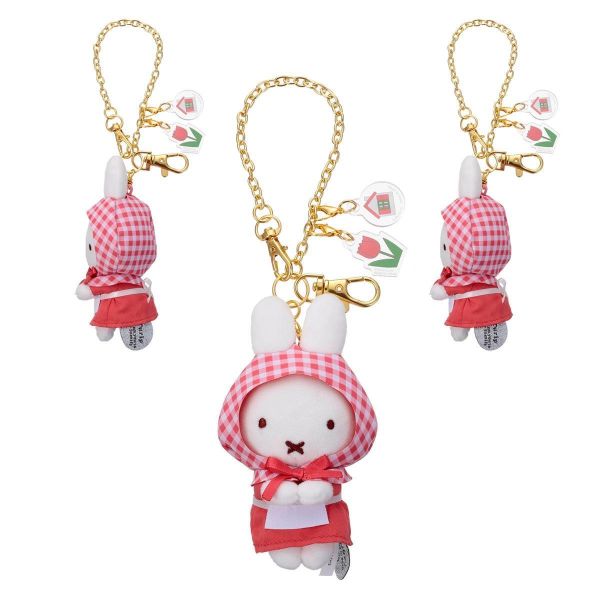 Miffy格紋頭巾鬱金香掛飾 