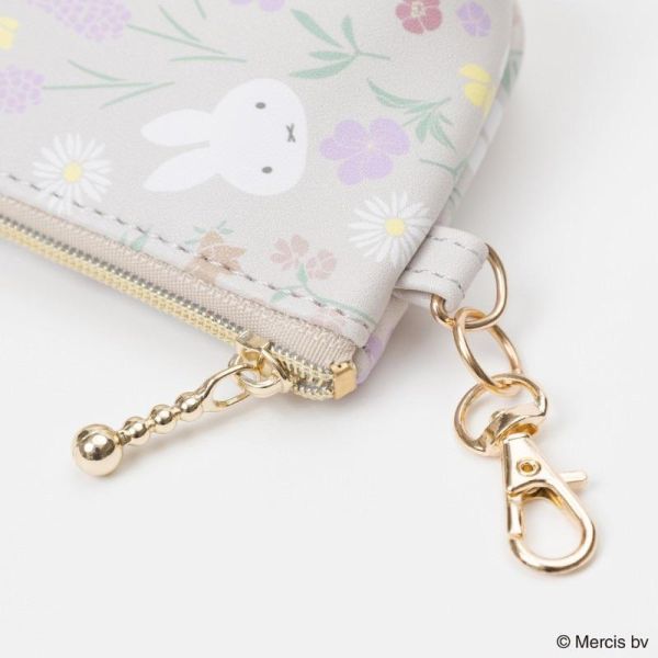 Miffy滿版花卉 皮革迷你收納包 