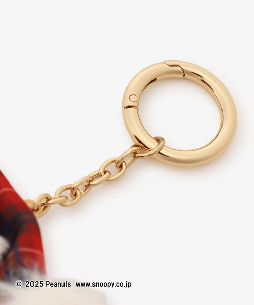 AT 史努比格紋圍巾玩偶吊飾 