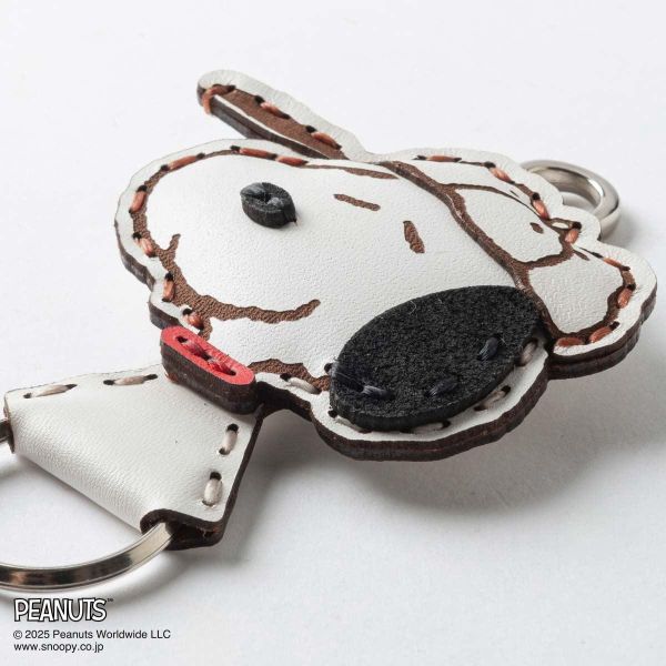 ojaga design 史努比75週年 手工限定牛皮鑰匙圈 