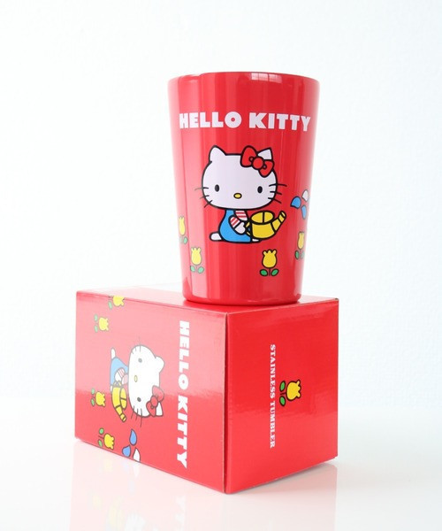 Hello Kitty 復古圖案不銹鋼杯 