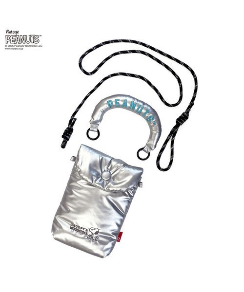 Rootote JoeCool/史努比蹋客刺繡鋪棉手機斜背包 