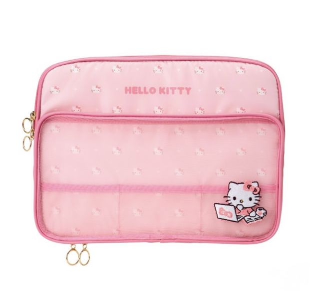 sun-star Kitty刺繡平板文件收納包(粉) 