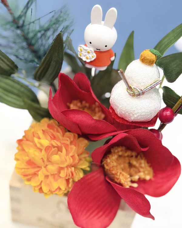 Flower Miffy 米菲新年和風鏡餅花盆擺飾 