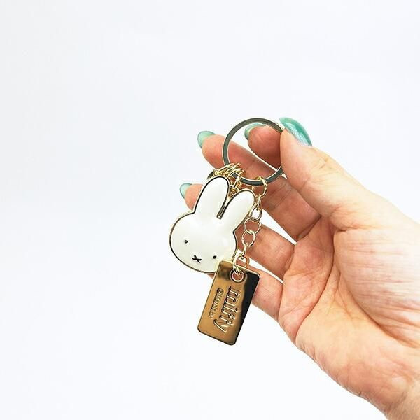 Miffy 金屬質感雙吊飾鑰匙圈 