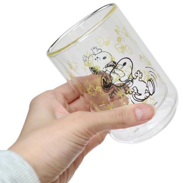 mc 史努比耐熱雙層玻璃杯 