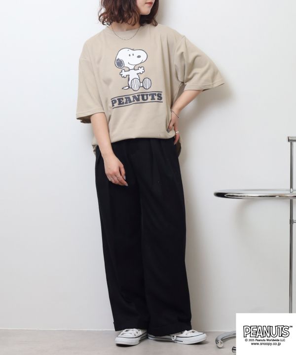 PEANUTS Snoopy 接觸冷感半袖T恤 