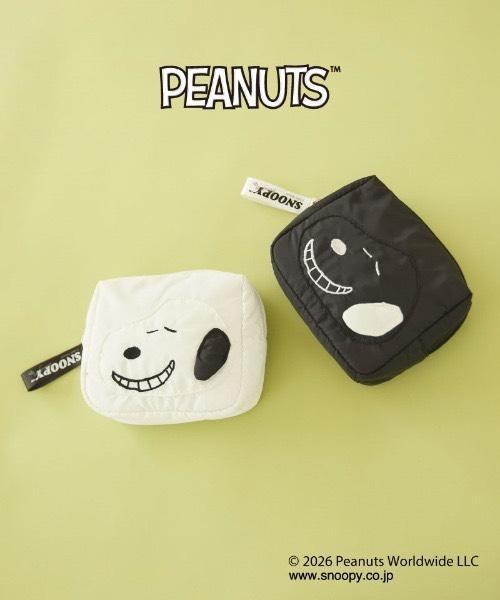 DOUX ARCHIVES × PEANUTS 30週年限定 大臉刺繡收納化妝包 